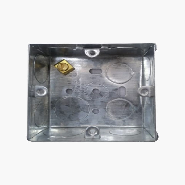 3X3 G.I BOX WITH BRASS TERMINAL, EDF472, 47MM DEPTH