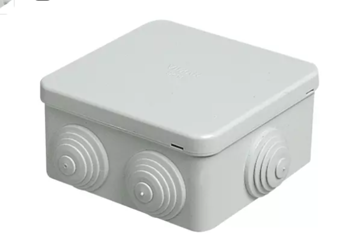VLITE 83X83X43 Pvc Junction Box, Plain Surface, IP44