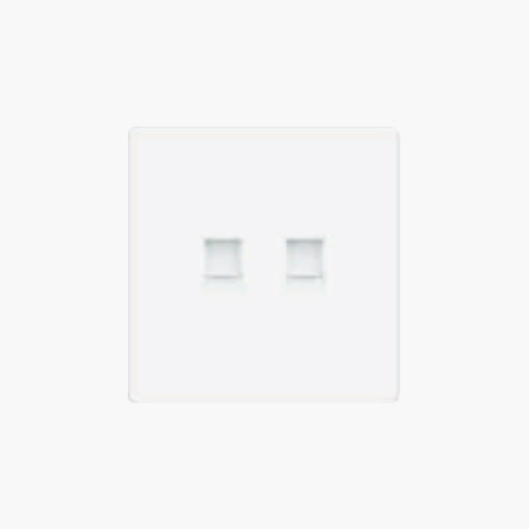 Uyee Double Telephone Socket, White, A5-038