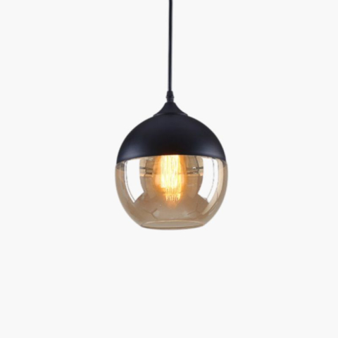 V-Tac Led Pendant Light VT-7733 Series, Black Canopy And Glass Lampshade