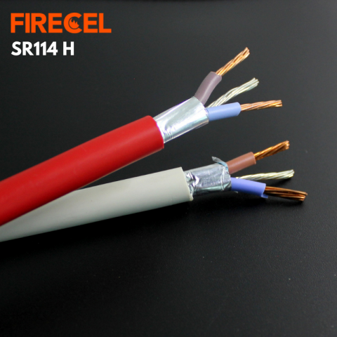FIRECEL 1.5 SQMM 2CORE+E, RED FIRE ALARM CABLE, STRANDED CONDUCTOR, SR114H