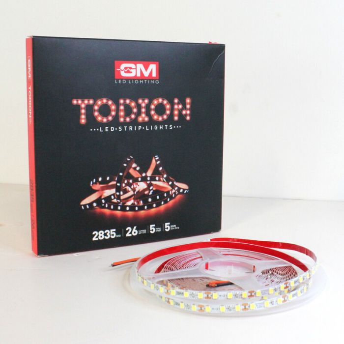 GM TODION - STRIP LIGHT SMD 2835 IP20, NW, 5 METER STRIP, TOD20-2835-24LM-NW
