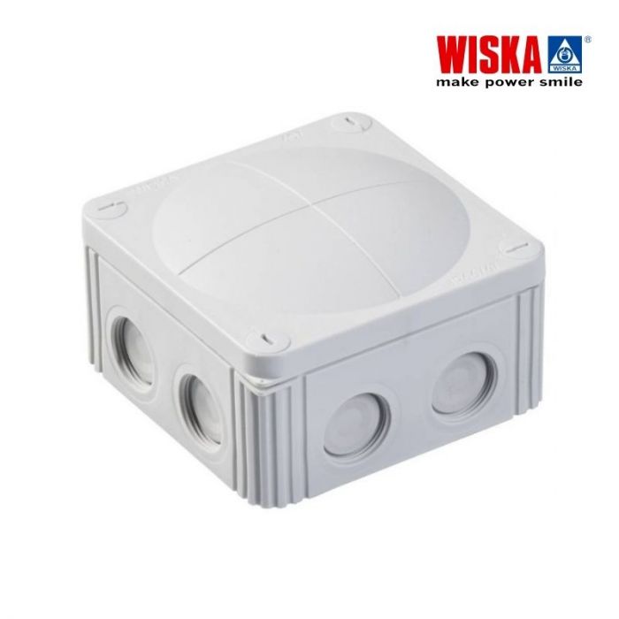 WISKA 110 X 110 X 66 MM ELECTRICAL  JUNCTION BOX  WITH TERMINAL BLOCK - WATERPROOF, COMBI 6075 LG, 10060532