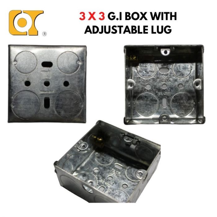 COT 3 X 3 G.I BOX WITH ADJUSTABLE LUG