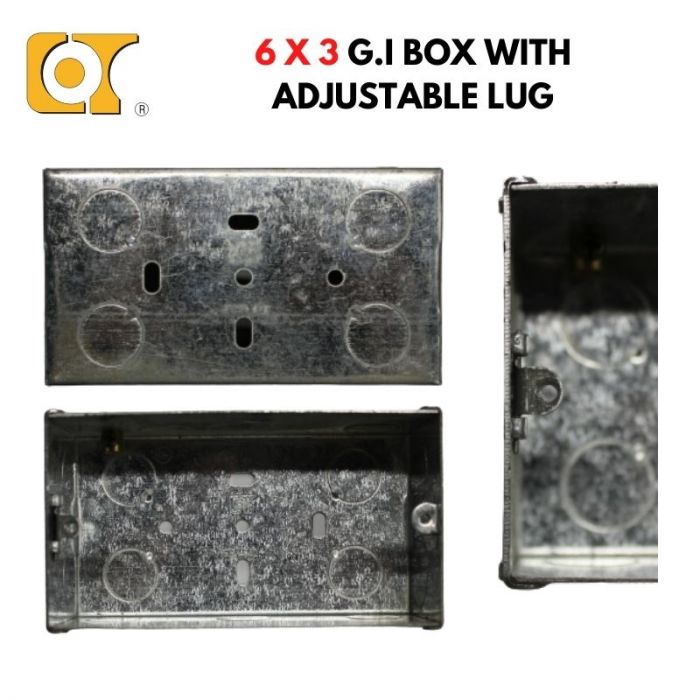 COT 6 X 3 G.I BOX WITH ADJUSTABLE LUG