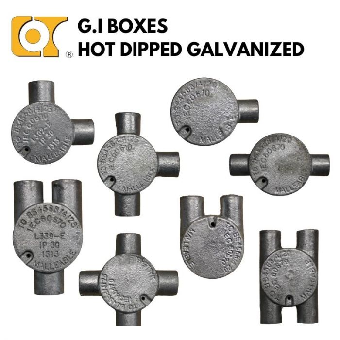 COT G.I BOXES, HOT DIPPED GALVANIZED