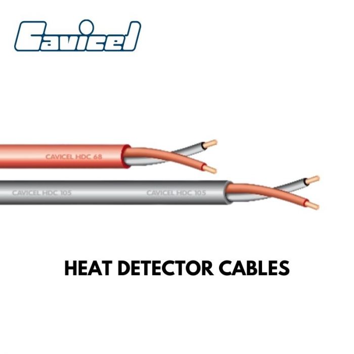 CAVICEL 68 °C LINEAR HEAT DETECTOR CABLES (HDC), RED, 2C X 0.95 SQMM