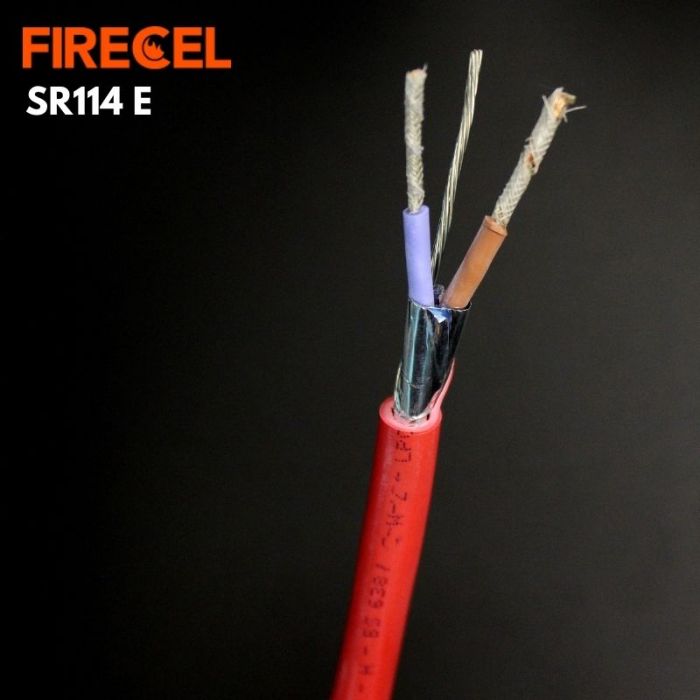FIRECEL 1.5 SQMM 2CORE+E, RED FIRE ALARM CABLE, ENHANCED, STRANDED CONDUCTOR, SR114E