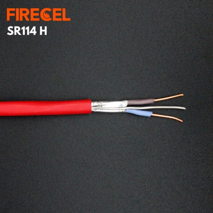 FIRECEL 1.5 SQMM 2CORE+E, RED FIRE ALARM CABLE, SOLID CONDUCTOR, SR114H