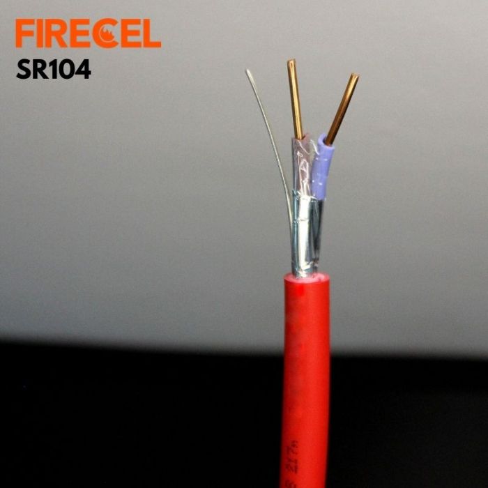 FIRECEL 1.5 SQMM 2CORE+E, RED FIRE ALARM CABLE, SOLID CONDUCTOR, SR104