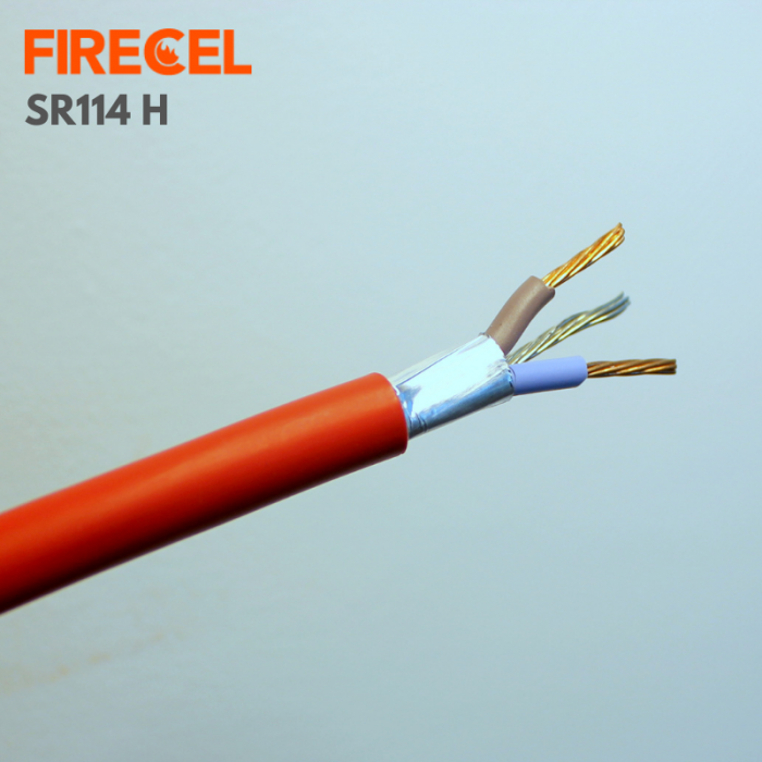 FIRECEL 1.5 SQMM 2CORE+E, RED FIRE ALARM CABLE, STRANDED CONDUCTOR, SR114H