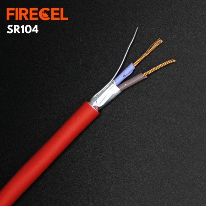 FIRECEL 1.5 SQMM 2CORE+E, RED FIRE ALARM CABLE, STRANDED CONDUCTOR, SR104