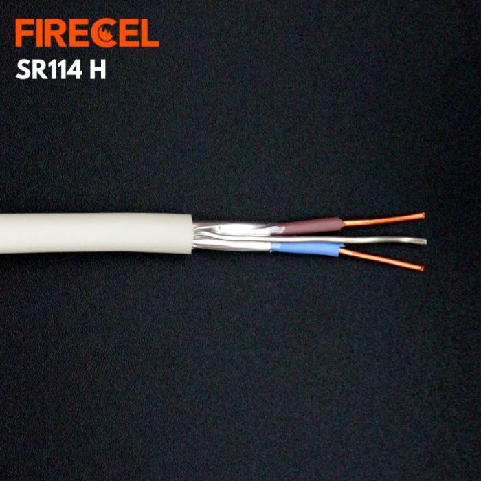 FIRECEL 1.5 SQMM 2CORE+E, WHITE FIRE ALARM CABLE, SOLID CONDUCTOR, SR114H