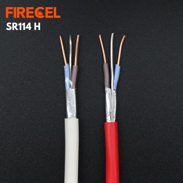 FIRECEL 1.5 SQMM 2CORE+E, WHITE FIRE ALARM CABLE, SOLID CONDUCTOR, SR114H