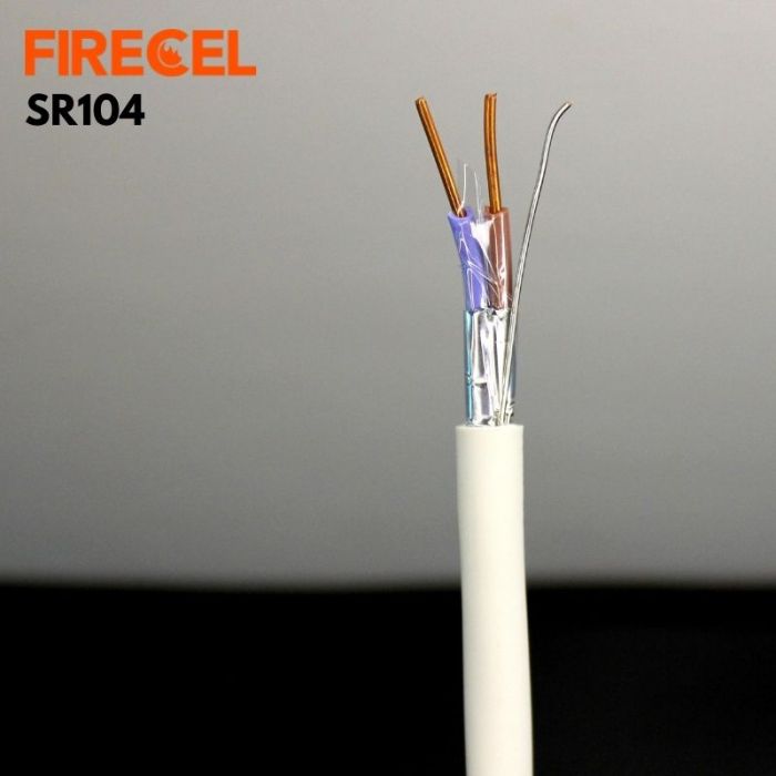 FIRECEL 1.5 SQMM 2CORE+E, WHITE FIRE ALARM CABLE, SOLID CONDUCTOR, SR104