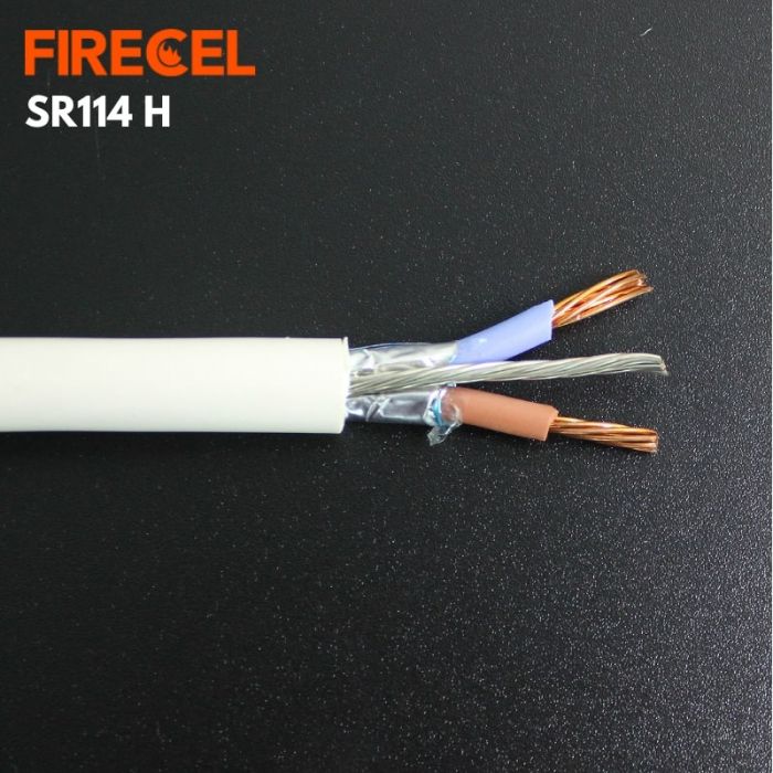 FIRECEL 1.5 SQMM 2CORE+E, WHITE FIRE ALARM CABLE, STRANDED CONDUCTOR, SR114H