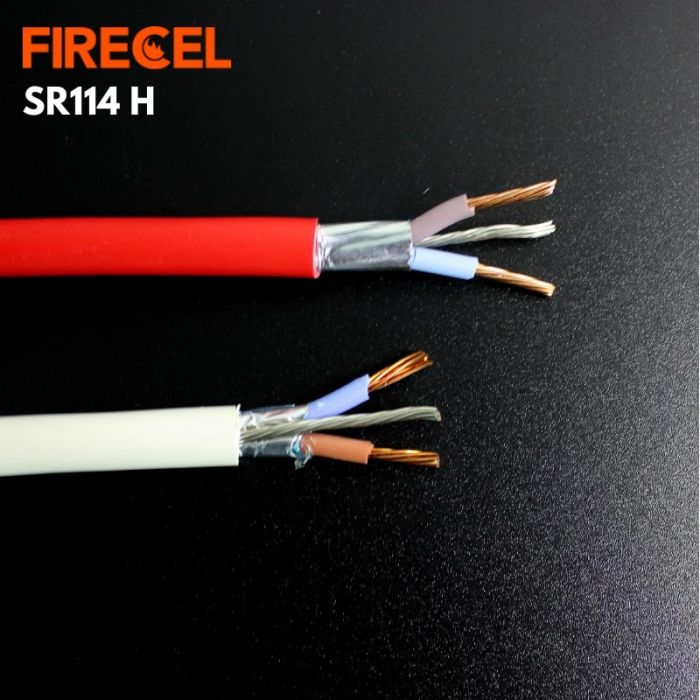 FIRECEL 1.5 SQMM 2CORE+E, WHITE FIRE ALARM CABLE, STRANDED CONDUCTOR, SR114H