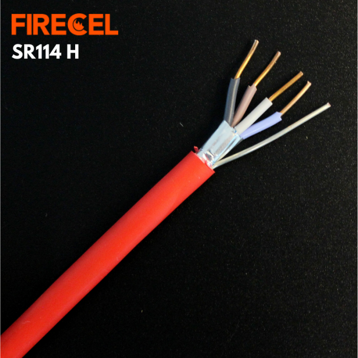 FIRECEL 1 SQMM 4CORE+E, RED FIRE ALARM CABLE, SOLID CONDUCTOR, SR114H