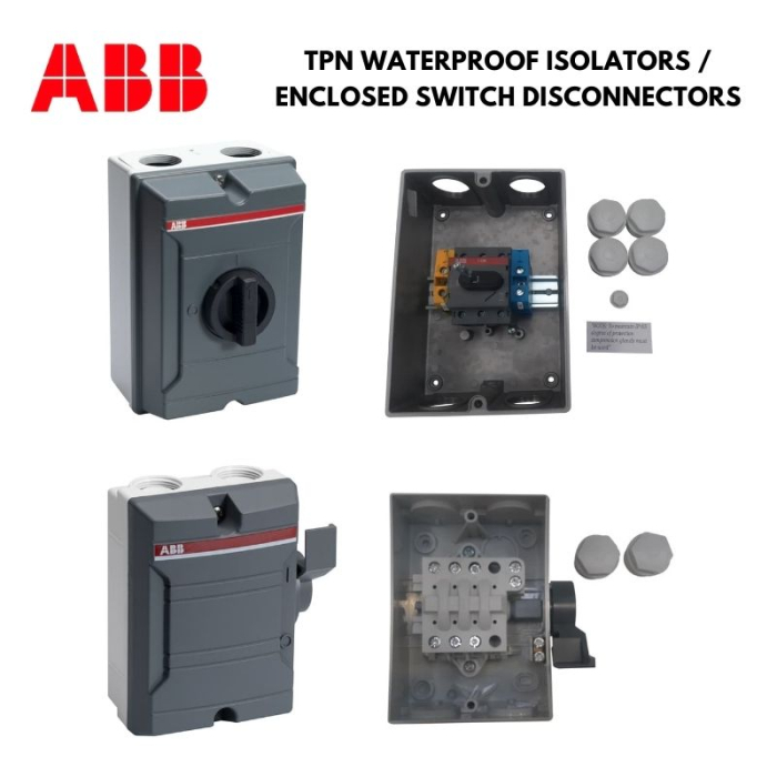 ABB TPN WaterProof Isolators / Enclosed Switch Disconnectors