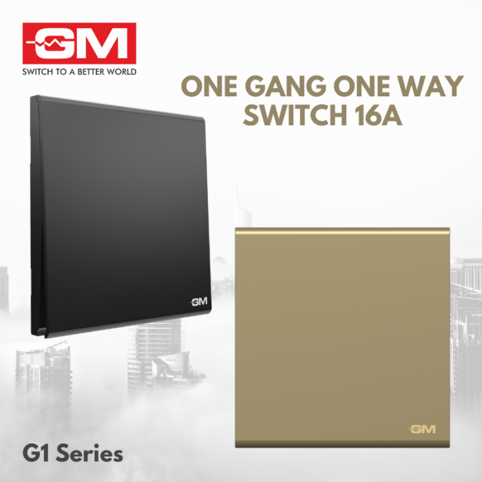GM One Gang One Way Switch, 16A, G1 Series
