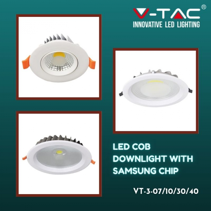 V-Tac Led COB Downlight With Samsung Chip