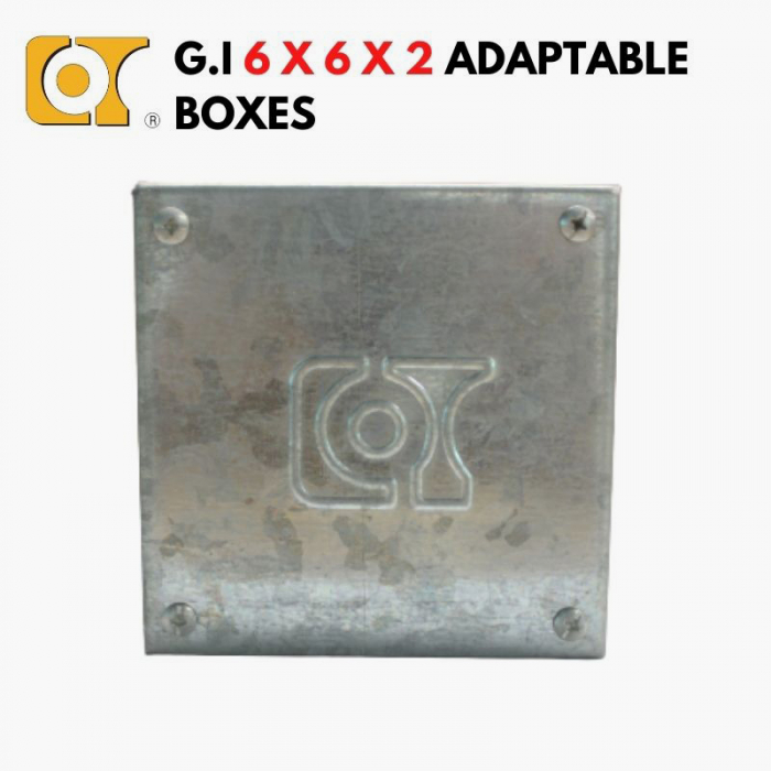 Cot 6X6X2 G.I Adaptable Box, Pre-Galv, KB150-50-SCH