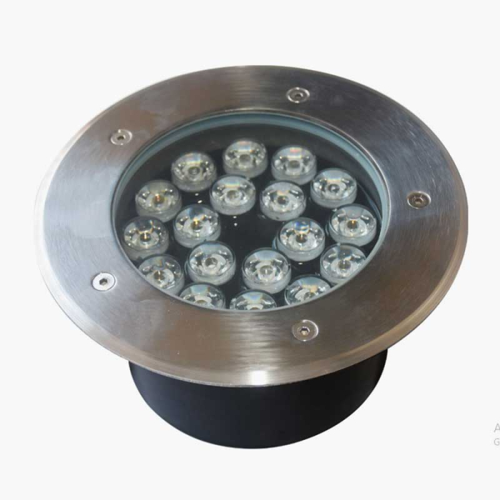 V-Tac 18W Led Underground Light, RGB Flashing, Stainless Steel-Black, VT-7682