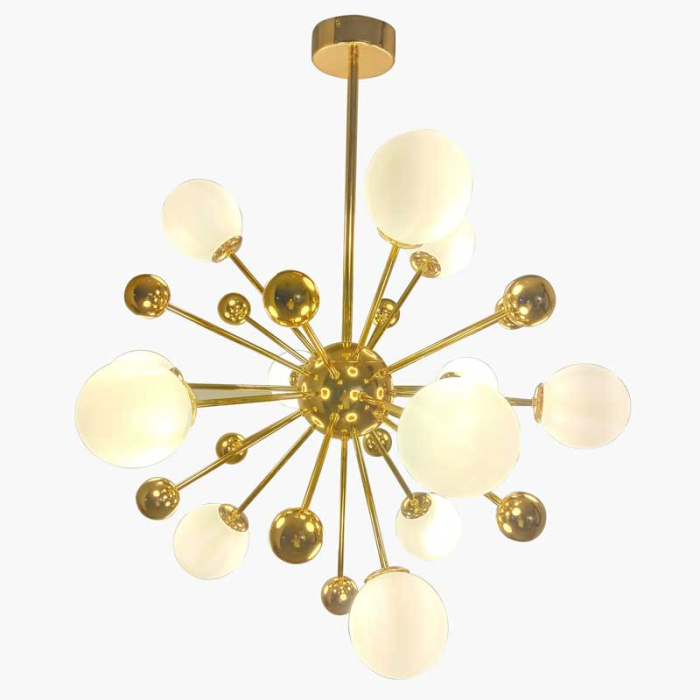 V-Tac Led Designer Chandelier With 12 HeadS, Gold Dia 910mm