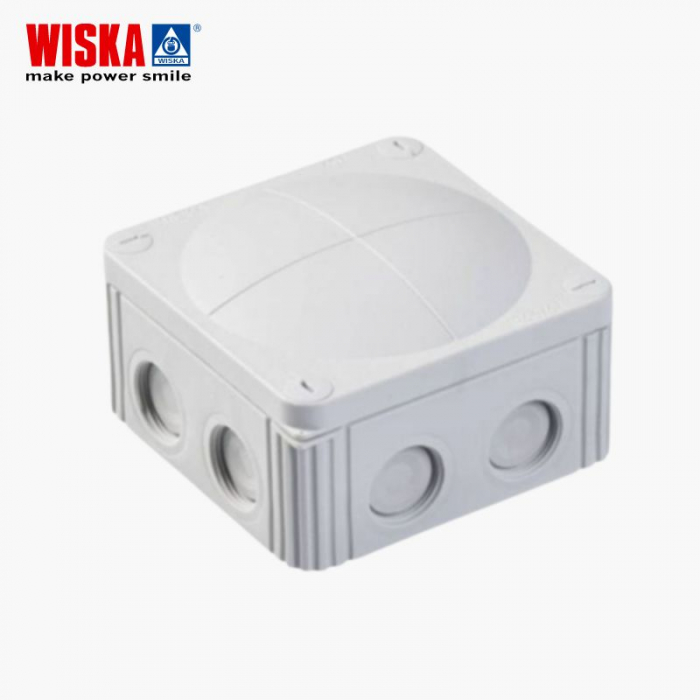 Wiska 110 X 110 X 66 MM Electrical Junction Box With Terminal Block - Waterproof, Combi 6075 LG, 10060532