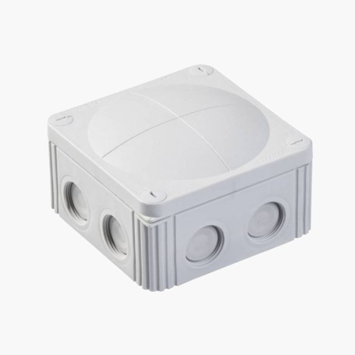 Wiska 110 X 110 X 66 MM Electrical Junction Box With Terminal Block - Waterproof, Combi 6075 LG, 10060532