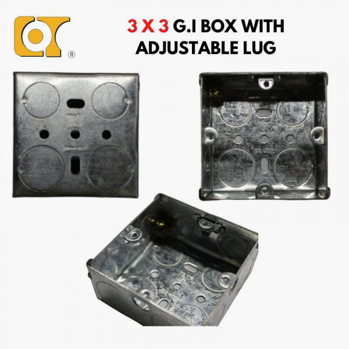 Cot 3 X 3 GI Box With Adjustable Lug
