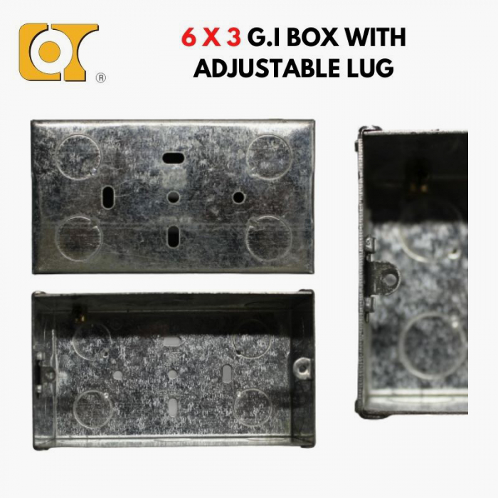 Cot 6 X 3 GI Switch Box With Adjustable Lug