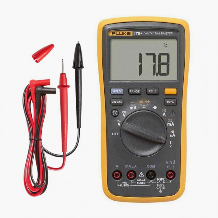 Fluke Digital Multimeter, 1000V, 17B-PLUS