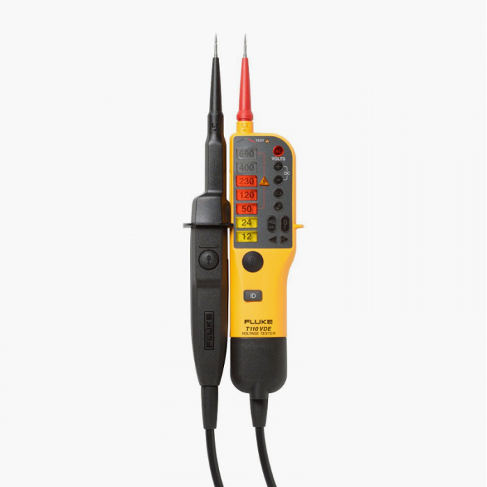 Fluke Two-Pole Voltage and Continuity Tester With Switchable Load, 690V, T110