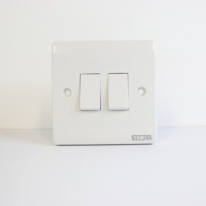 Tellaro 2 Gang 1 Way Switch, Victoria  T1303
