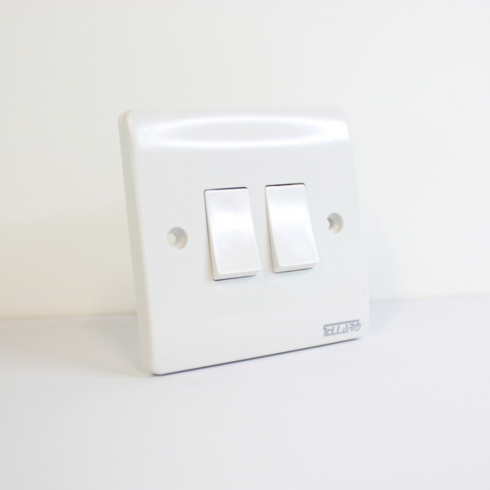 Tellaro 2 Gang 1 Way Switch, Victoria  T1303