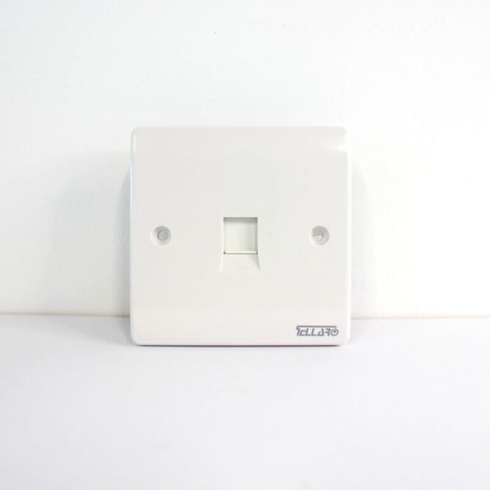 Tellaro 1 Gang RJ45 Data Socket Face Plate, Victoria T1442