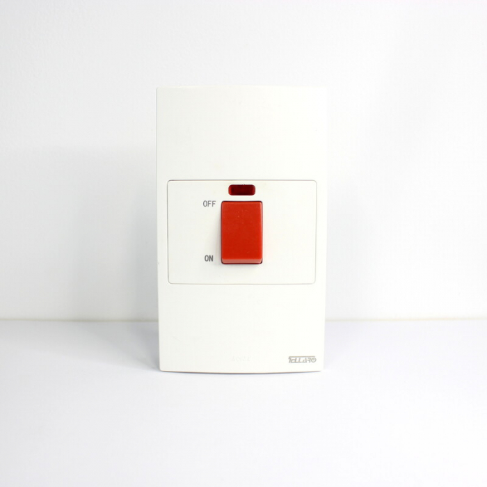 Tellaro 45Amp DP Switch With Neon Indicator Size : 3 X 6 Screwless, Toronto T2329