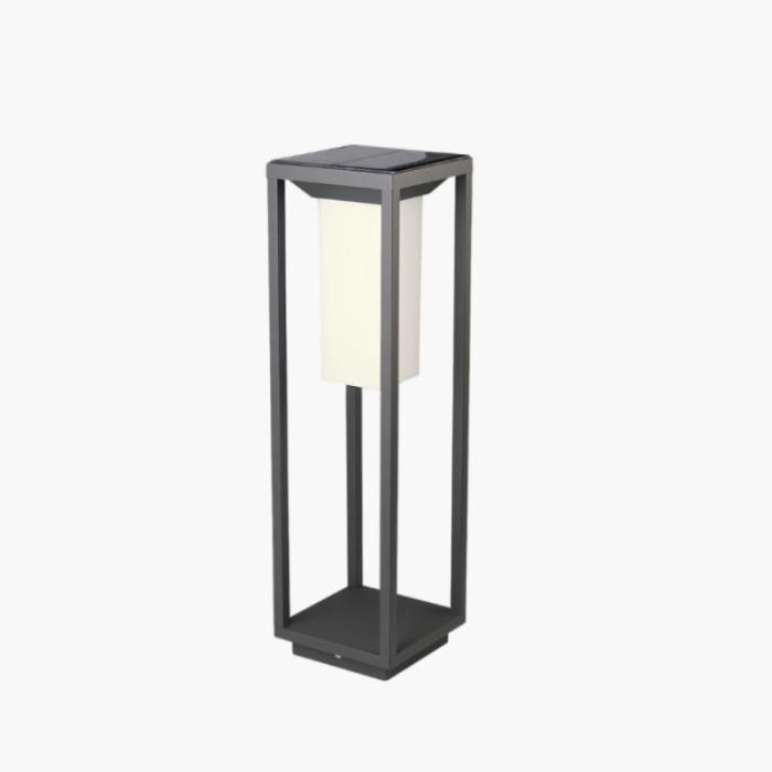 V-Tac 4W Led Solar Bollard With Samsung Led Chip, 3000K, Grey, VT-66