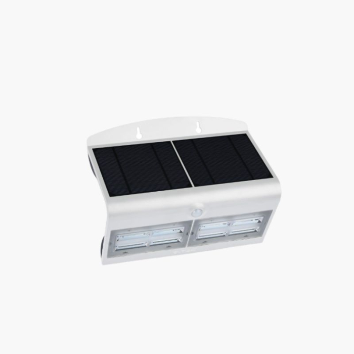 V-Tac 7W Led Solar Wall Light, 4000K-4000K, White-Black, VT-767-7