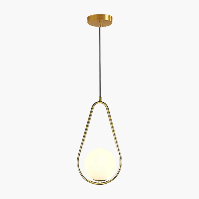 V-Tac Led Pendant Light With Gold Canopy And Gold Metal LampShade, Dia 200*450mm, VT-7721
