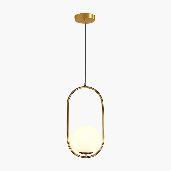 V-Tac Led Pendant Light With Gold Canopy And Gold Metal LampShade, Dia 200*400mm, VT-7722