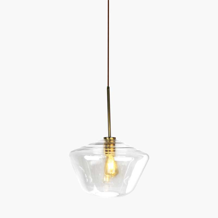 V-Tac Led Pendant Light With Gold Canopy And Glass LampShade, Dia 230*215mm, VT-7723
