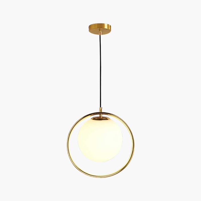 V-Tac Led Pendant Light With Gold Canopy And Gold Metal LampShade, Dia 300mm, VT-7724