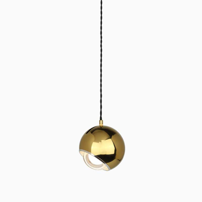 V-Tac Led Designer Pendant Light With Gold Canopy And Gold Glass LampShade, Dia 150mm, VT-7729