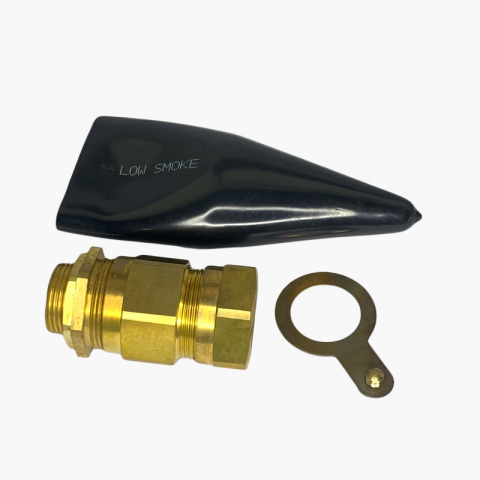 Rupam E1W Brass Cable Gland with LSF Shroud