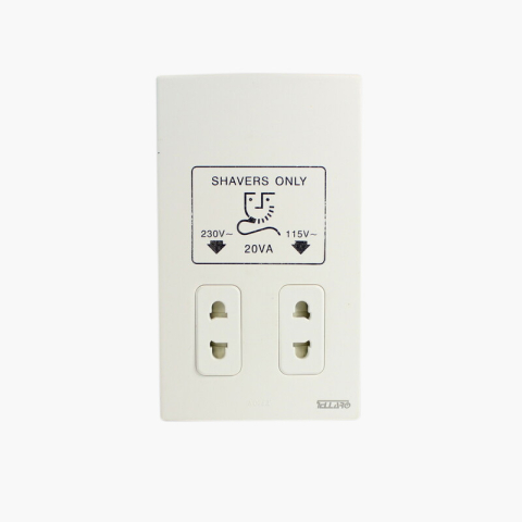 Tellaro Shaver Socket, Screwless, Toronto T2458