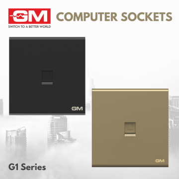 GM One Gang RJ45 Data SocketS, G1 Series