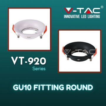 V-Tac GU10 Fitting Round, VT-920 Series