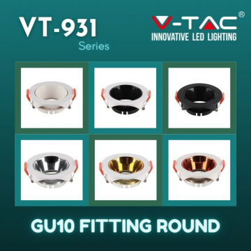 V-Tac GU10 Fitting Round, VT-931 Series